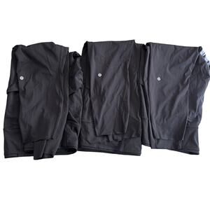 Lululemon women’s black fast and free lightweight leggings - 3 pairs - size 20
